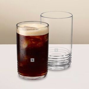 2 Nespresso Large Recipe Glasses